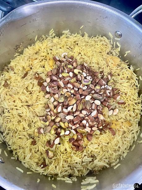 Arroz pilaf con frutos secos