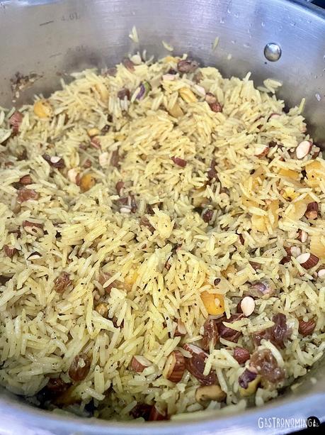Arroz pilaf con frutos secos