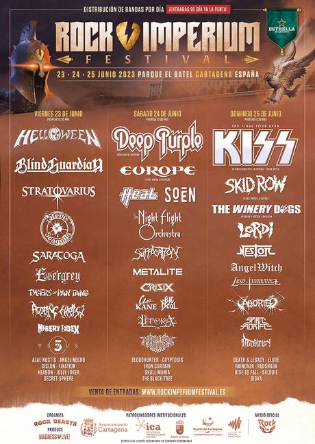 Cartel por días del Rock Imperium Festival 2023