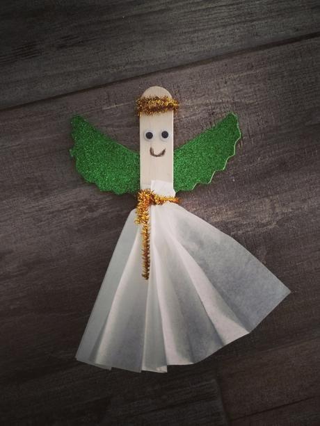 ángel para el árbol de Navidad DIY