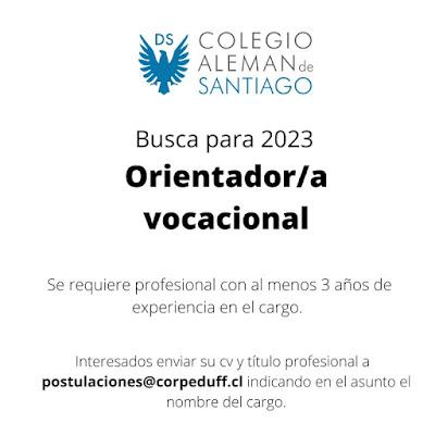 OPORTUNIDADES DE EMPLEOS PARA ORIENTADORES EN CHILE. SEMANA: 19 al 25-12-2022.