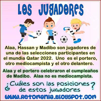 Acertijos, Acertijos matemáticos, Acertijos con Solución, Jeroglíficos, Jeroglíficos con solución, Mundial de fútbol,