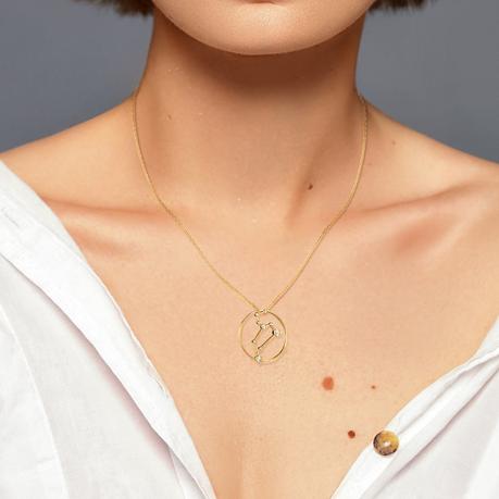 Dije Constelación de Leo en Oro 18k con diamantes