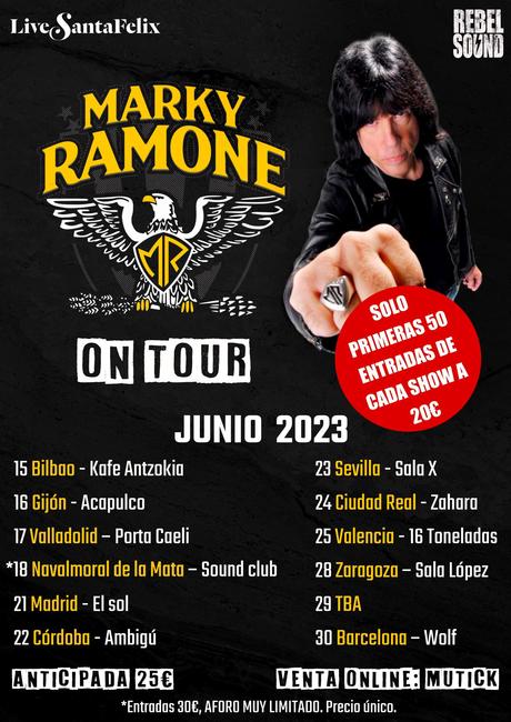 Marky Ramone regresa a España en junio de 2023