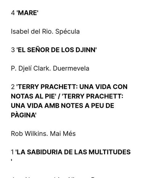 Los mejores libros del 2022 según El Periódico: MARE número 4 dels millors llibres de gèneres fantàstics