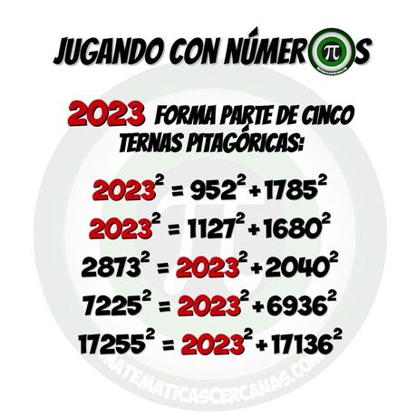 2023 y las ternas pitagóricas 2023 y las ternas pitagóricas