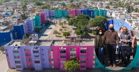 Con regeneración vial y pintura en unidades habitacionales, Enrique Galindo cambia la imagen de la colonia FOVISSSTE