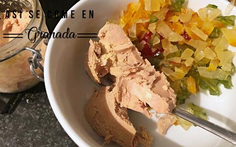 Pollo relleno de frutos secos y escarchados