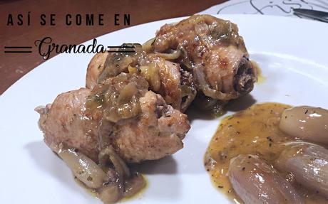 Pollo relleno de frutos secos y escarchados