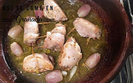 Pollo relleno de frutos secos y escarchados