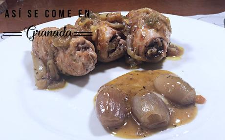 Pollo relleno de frutos secos y escarchados