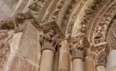 MONASTERIO DE SAN SALVADOR DE LEYRE. Capiteles Porta Speciosa ROMÁNICO EN NAVARRA. MONASTERIO DE SAN SALVADOR DE LEYRE. Capiteles Porta Speciosa