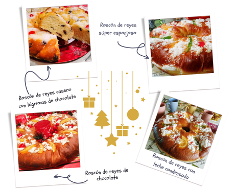 4 ROSCONES DE REYES CASEROS MUY APETITOSOS