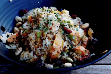 POKE DE ARROZ CON SALMÓN AGRIDULCE