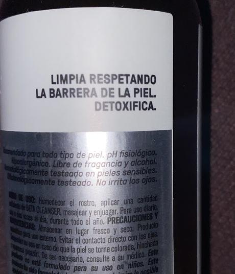 Nuevo limpiador e beta cleanser The Chemist  look