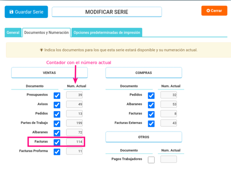 【2023】Modificar la numeración de las facturas con el cambio de año