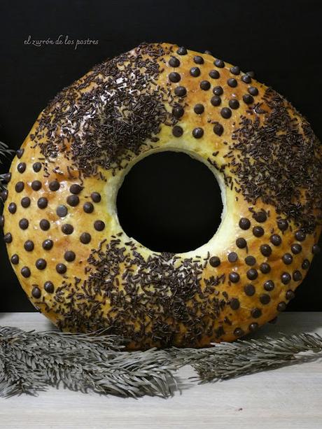 Roscón de Reyes con Fideos y gotas de Chocolate
