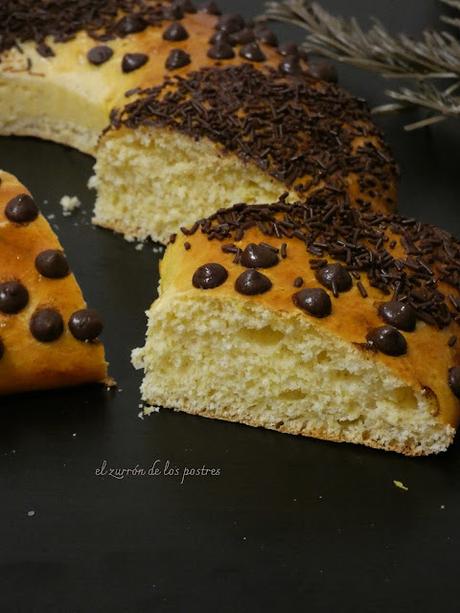Roscón de Reyes con Fideos y gotas de Chocolate