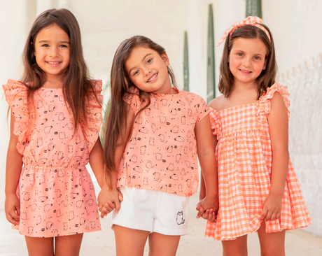 vestido niña gatitos coco acqua primavera verano 2022