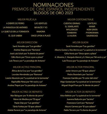 Los Blogos de Oro se consolidan como referente del cine independiente español con las nominaciones de este año Los Blogos de Oro se consolidan como referente del cine independiente español con las nominaciones de este año