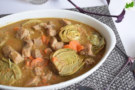 Estofado de Cerdo con Alcachofas