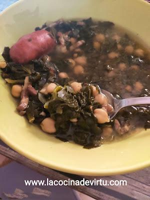 Espinacas con garbanzo olla lenta