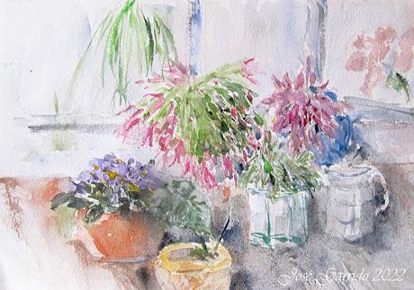 Flores y árboles. Paleta, colores, mezclas y texturas