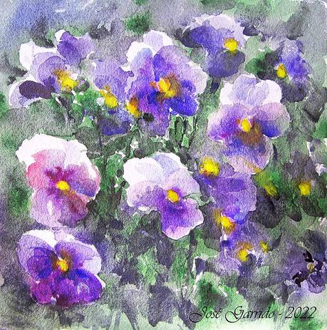 Flores y árboles. Paleta, colores, mezclas y texturas