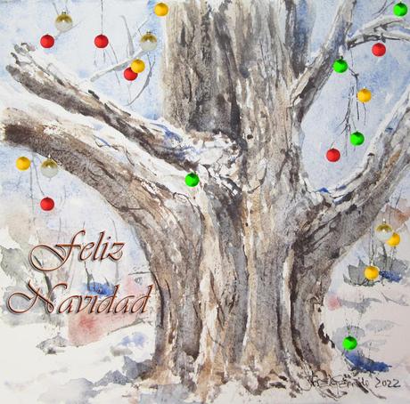 Flores y árboles. Paleta, colores, mezclas y texturas