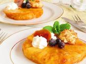 Piña caramelizada galleta avena almendra