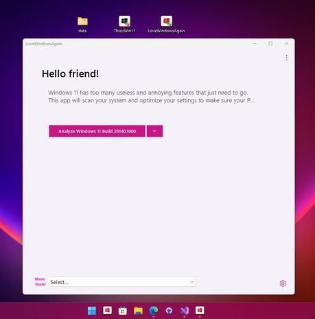 Aplicación ThisIsWindows11