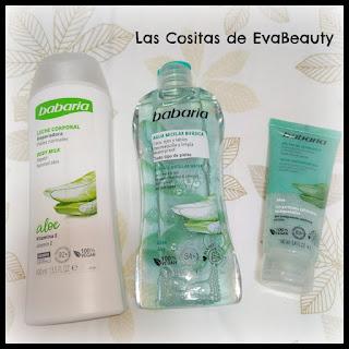 Productos aloe vera Babaria Aloe vera, Babaria, locion corporal, agua micelar, exfoliante facial, beauty, belleza, blog de belleza, microinfluencers, regalos navidad, skincare