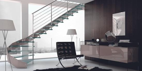 Escaleras a tramos: un espacio elegante y minimalista