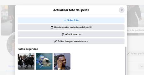 Actualizar foto de perfil en Facebook