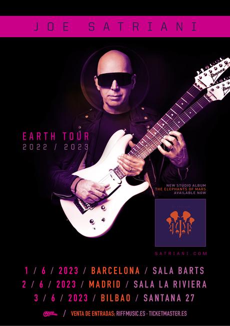 Conciertos de Joe Satriani en España en 2023