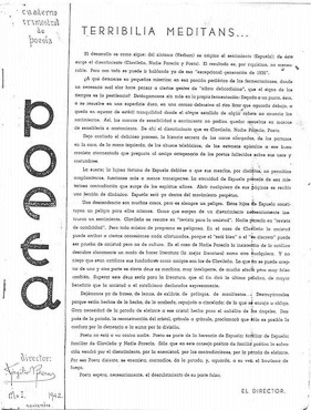 Aproximación a la revista «Orígenes»