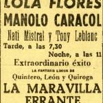 1950:Lola Flores y Manolo Caracol en el Teatro María Lisarda Coliseum