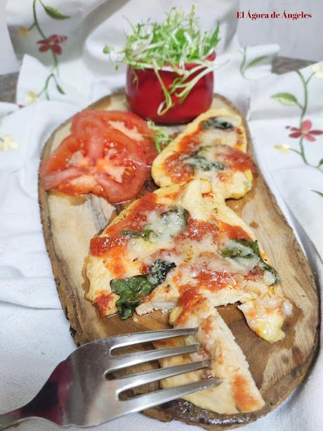 Pechuga de pollo estilo pizza .cenas fáciles Pechuga de pollo estilo pizza El Ágora de Ángeles