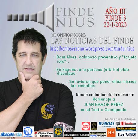 Mi opinión de la semana en FINDE NIUS (año 3 – finde 3) Mi opinión de la semana en FINDE NIUS (año 3 – finde 3)