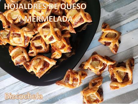 HOJALDRES DE QUESO Y MERMELADA