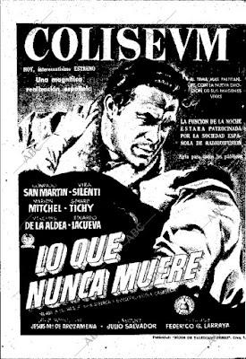 LO QUE NUNCA MUERE (España, 1955) Melodrama, Político, Espionaje