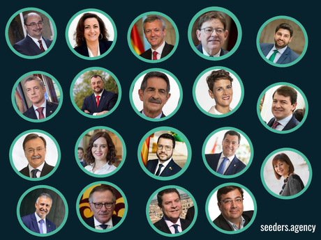 Un estudio de Seeders Agency revela cuáles son los presidentes autonómicos más populares en redes sociales