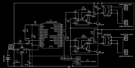 Sistema de domótica con módulo WiFi ESP8266 y Cayenee