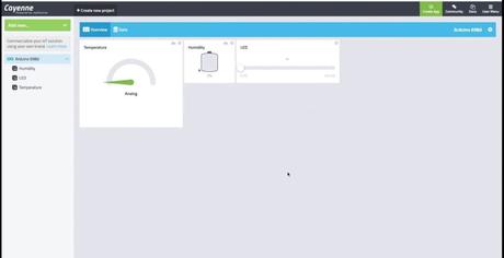 Sistema de domótica con módulo WiFi ESP8266 y Cayenee