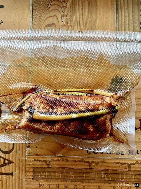 Panceta de cerdo Char siu (sous vide), el cerdo a la barbacoa estilo chino Panceta de cerdo Char siu (sous vide), el cerdo a la barbacoa estilo chino