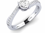 Personalizado Anillo Compromiso Blanco