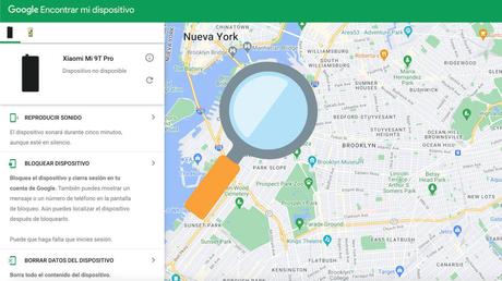 Encontrar mi dispositivo de Google