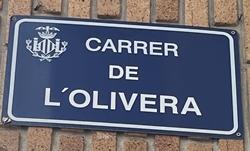Calle de La Olivera en Valencia Calle de La Olivera en Valencia