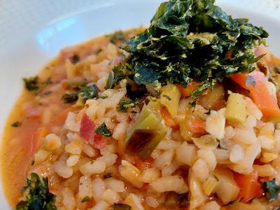 ARROZ CALDOSO DE VERDURAS Y JAMÓN