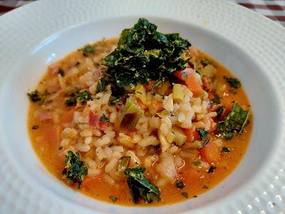 ARROZ CALDOSO DE VERDURAS Y JAMÓN